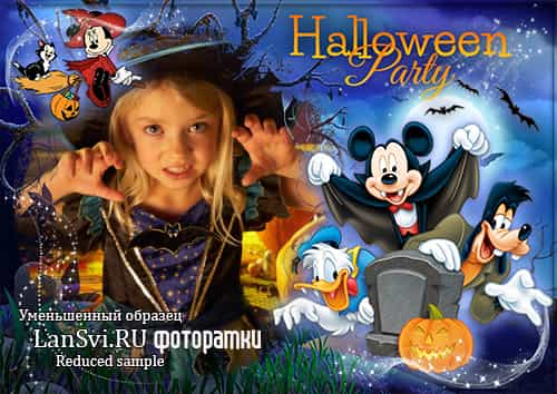 Хэллоуин для детей фоторамка онлайн